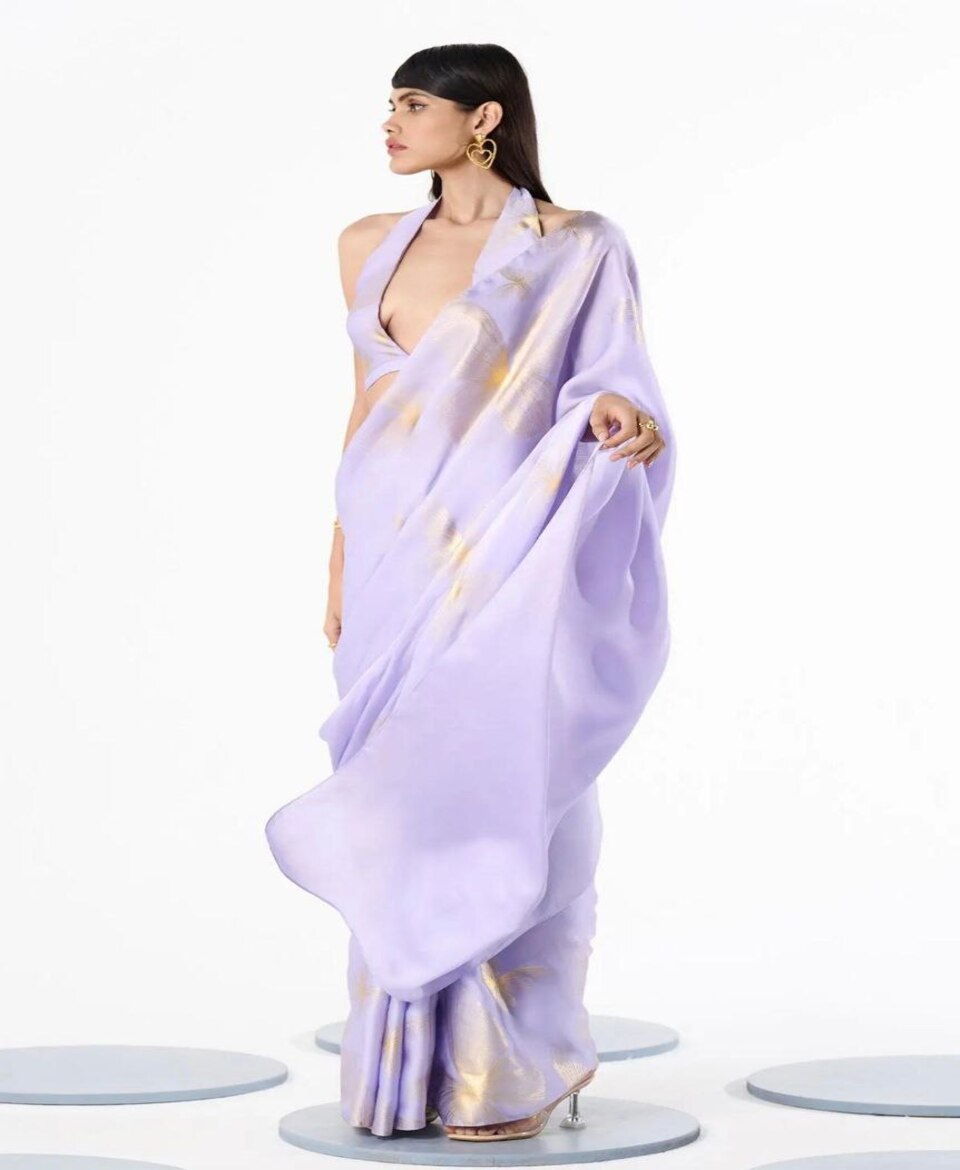 Stylish Printed Saree Elegant Look