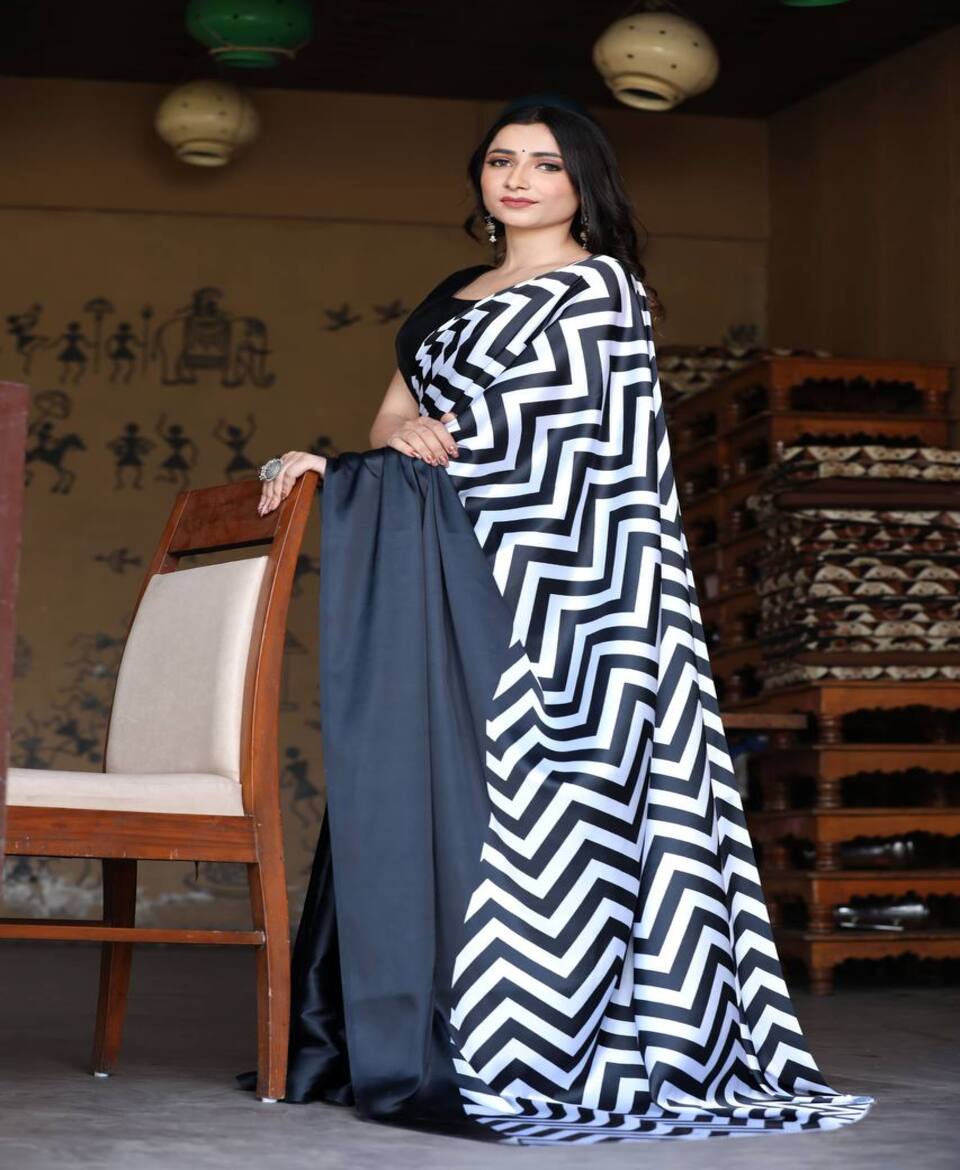 Fashion Digital Print Designer Saree