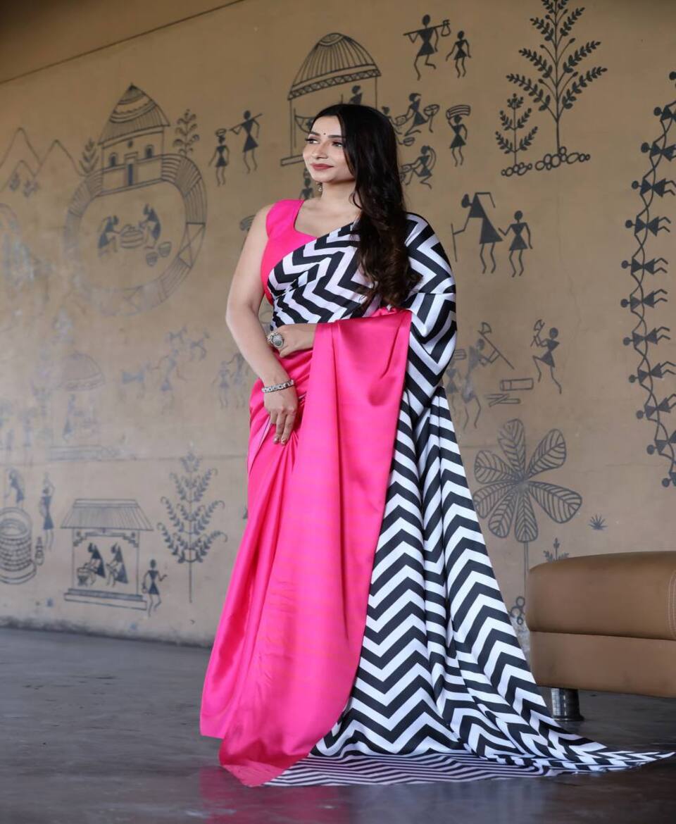 Fashion Digital Print Designer Saree