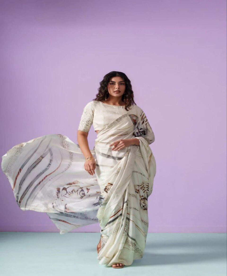 Modern Design Print Saree