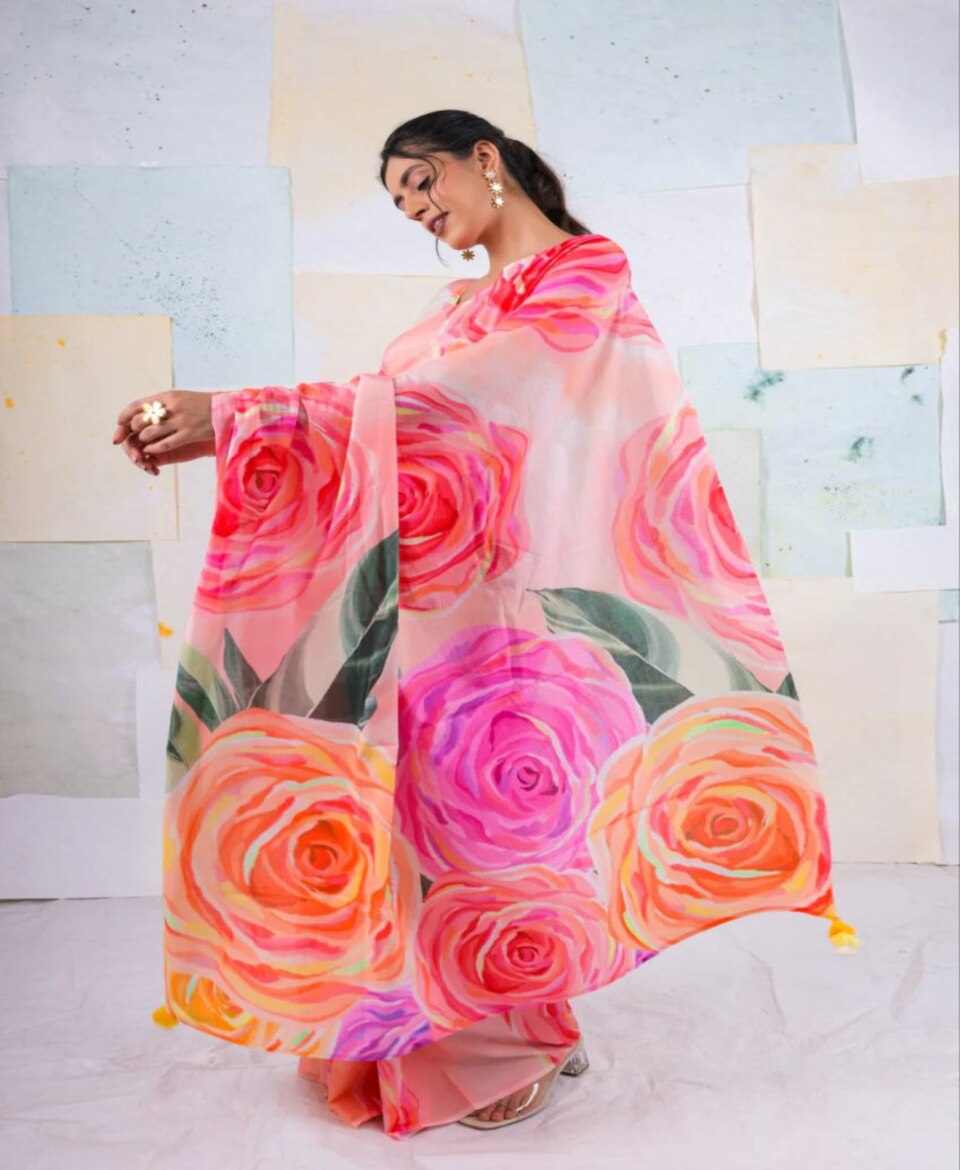 Trendy Digital Print Saree