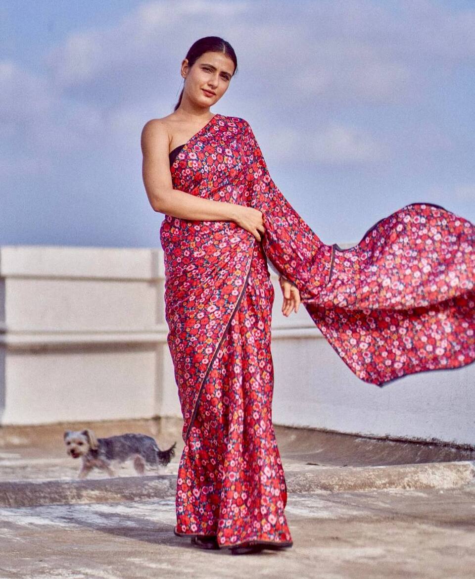 Designer Printed Saree Modern Look