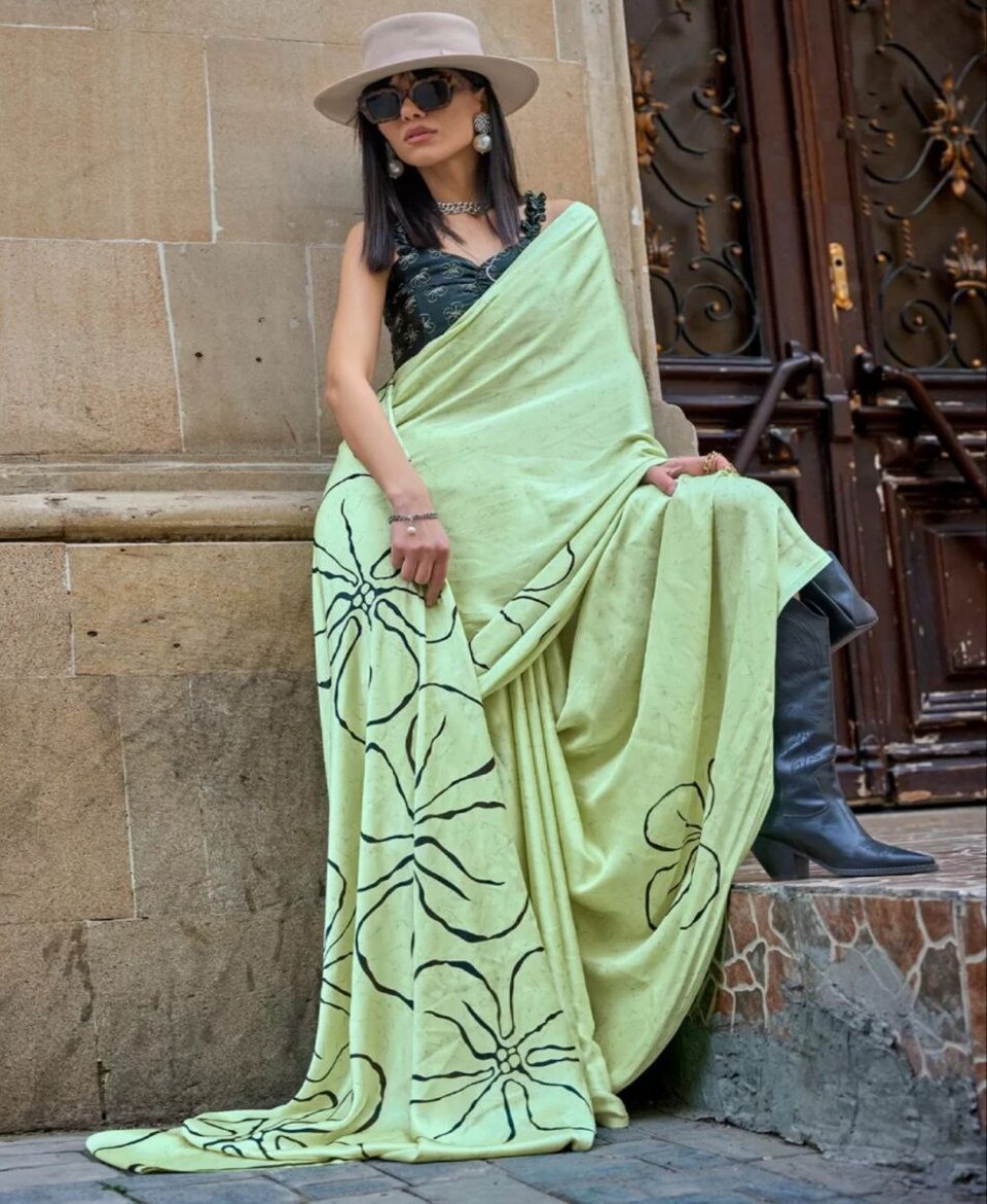 Soft Petal Floral Saree