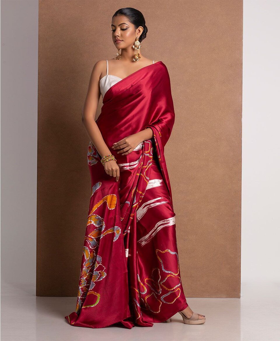 Mystic Bloom Digital Saree