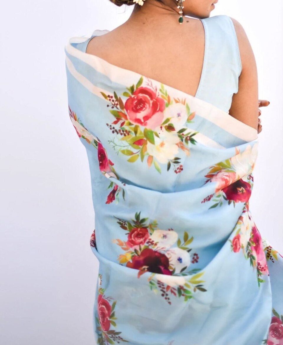 Elegant Designer Printed Daily Saree