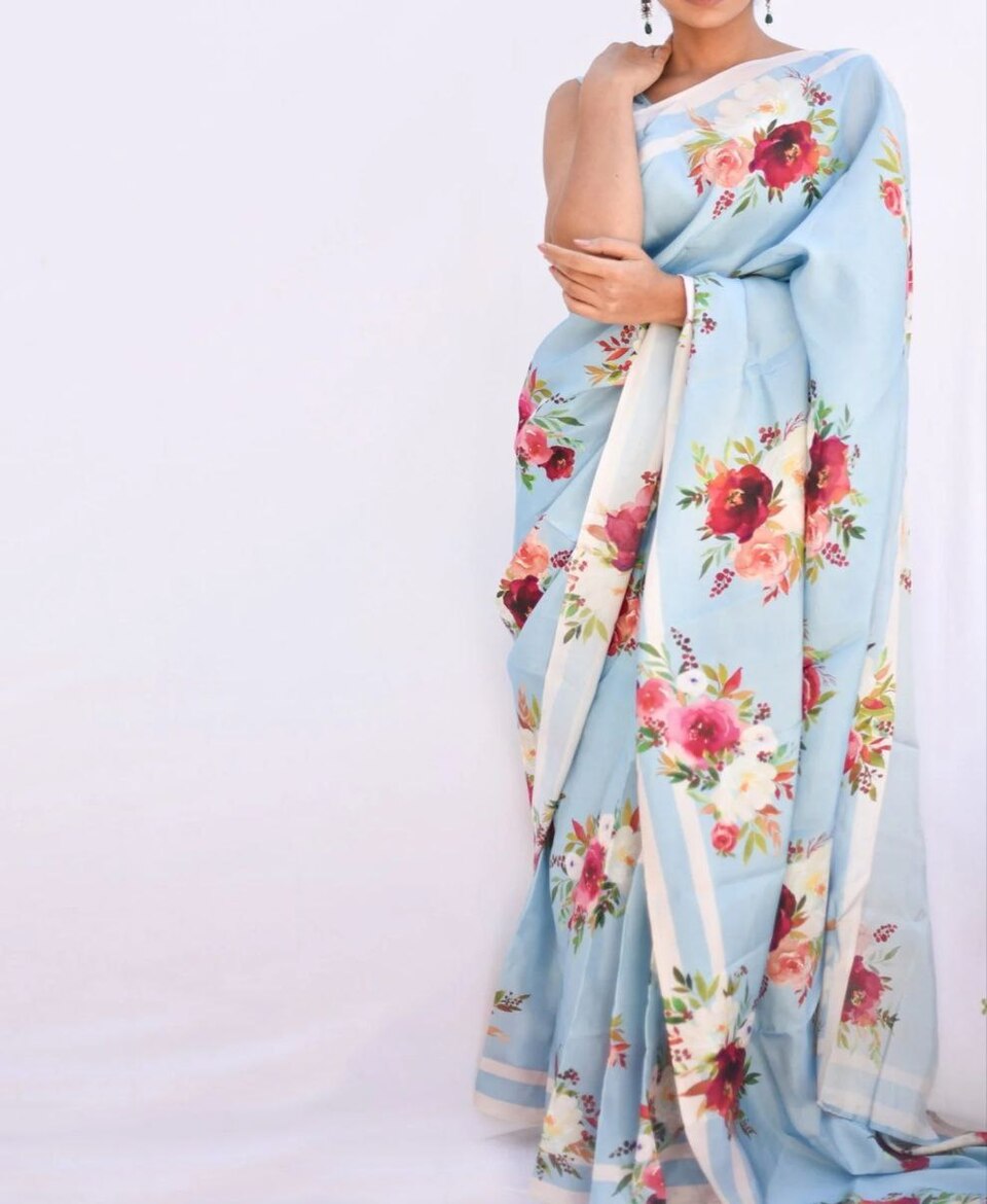 Elegant Designer Printed Daily Saree