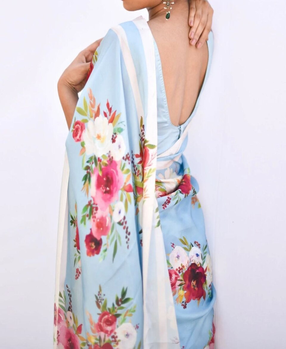 Elegant Designer Printed Daily Saree