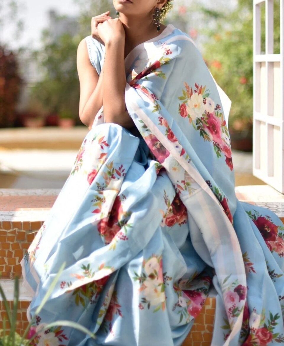 Elegant Designer Printed Daily Saree