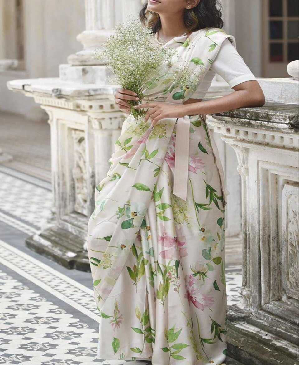 Elegant Designer Printed Daily Saree